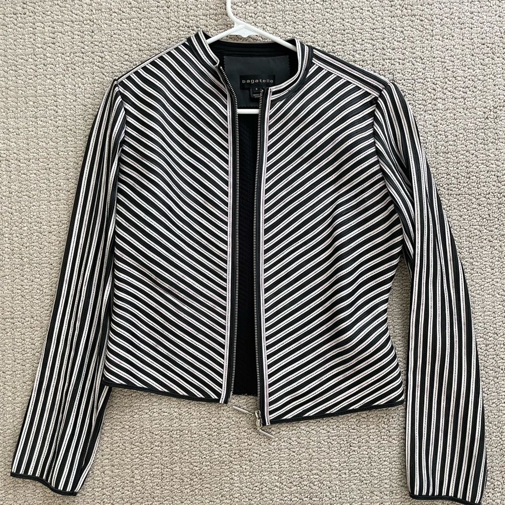 Leather moto jacket
